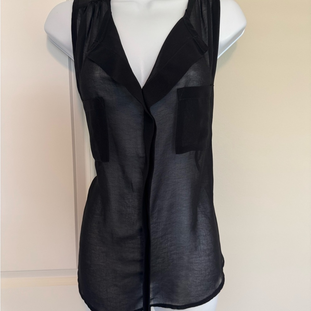 Bebe Black Sheer Women's Top